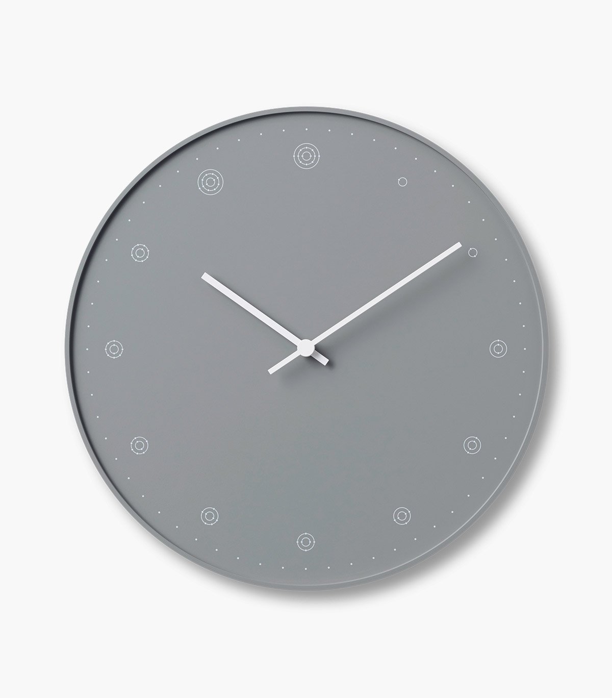 Molecule Wall Clock Grey